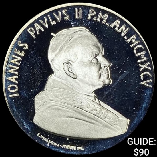 1995-R Vatican City Silver 10,000 Lira CHOICE PROOF