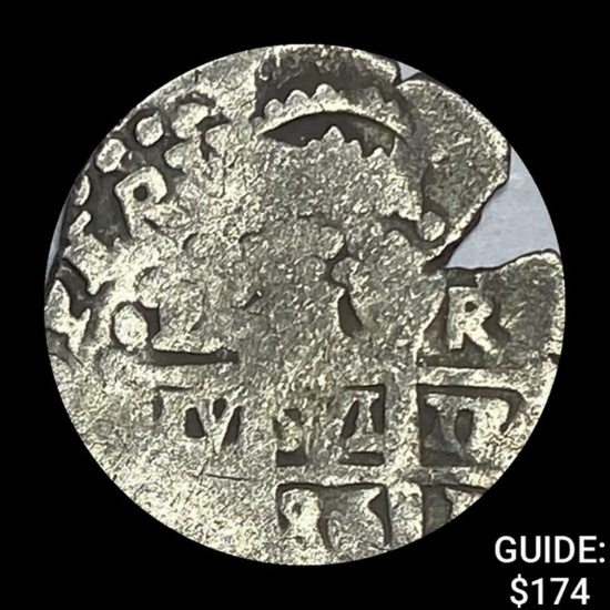 1500s-1600s Spanish Colonial Silver Cob NEARLY UNCIRCULATED