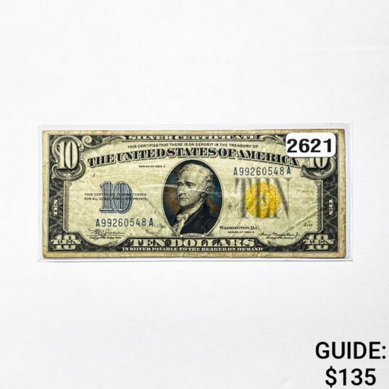 1934A $10 United States SIlver Certificate