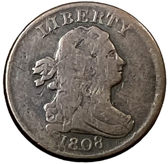 1808 Draped Bust Half Cent Avg Circ