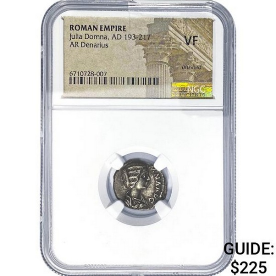 Roman Julia Domna, AD 193-217 Silver Denarius NGC VF