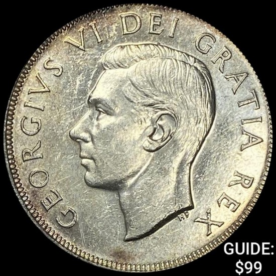 1950 Canada Georgivs VI Silver Dollar CLOSELY UNCIRCULATED