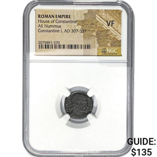 Roman Constantine I, AD 307-337 Bronze Nummus NGC VF
