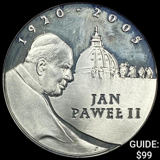 2005 Poland Silver 10 Zloty CHOICE PROOF