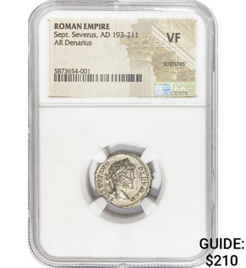 Roman Sept. Severus, AD 193-211 Silver Denarius NGC VF
