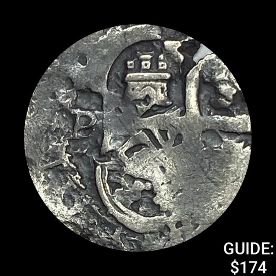 1500s-1600s Spanish Colonial Silver Cob NEARLY UNCIRCULATED