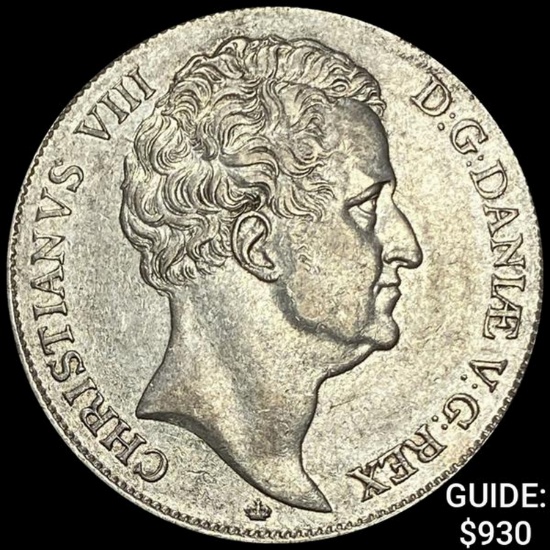 11846 Denmark Silver Speciedaler CLOSELY UNCIRCULATED