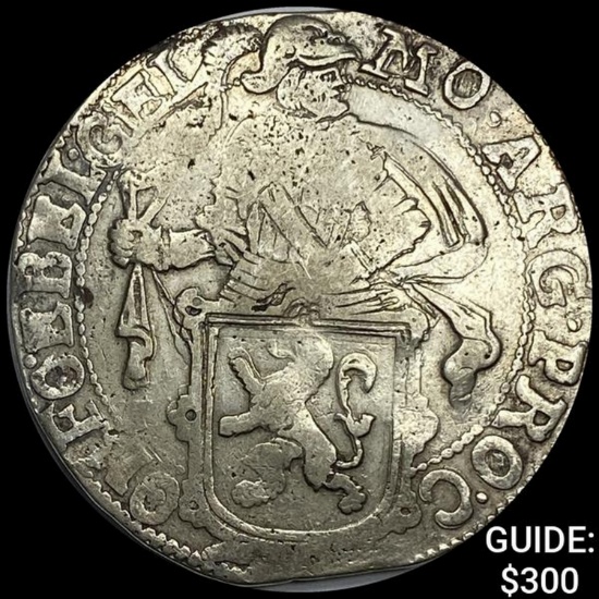 1500s-1600s Netherlands Silver Lion Dollar NEARLY UNCIRCULATED