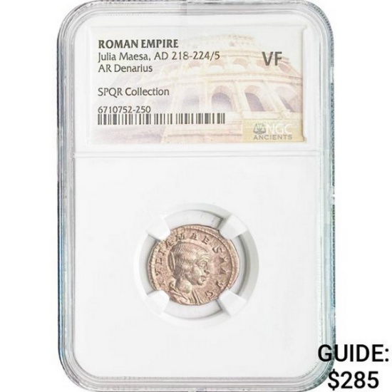 Roman Julia Maesa, AD 218-224/5 Silver Denarius NGC VF