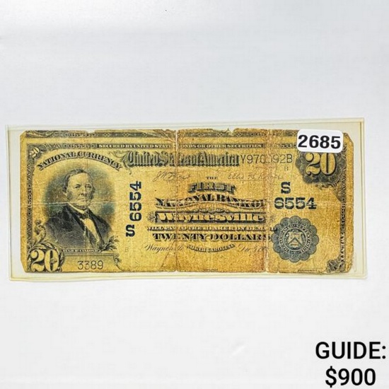 1920 $20 Nat. Bank Note-N.B. of Waynesville,NC