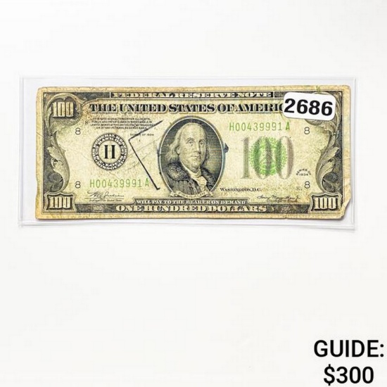 1934 $100 Federal Reserve Note-Bank of St. Louis