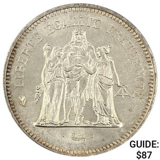 1977 France .8681oz Silver 50 Francs UNCIRCULATED