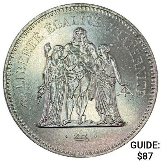 1977 France .8681oz Silver 50 Francs UNCIRCULATED
