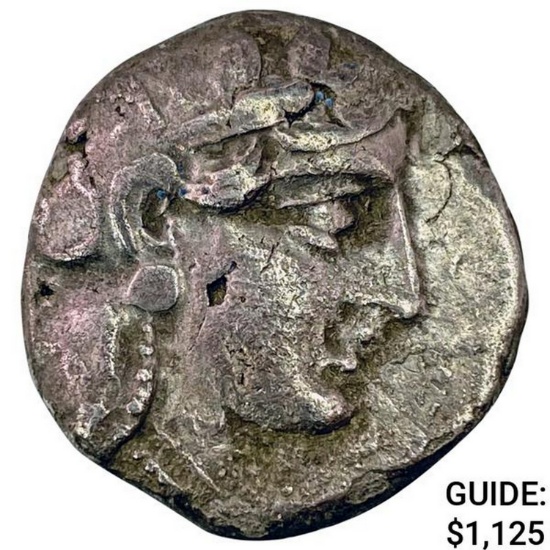 Attica, Athens 393-294 BC Silver Owl Tetradrachm NEARLY UNCIRCULATED