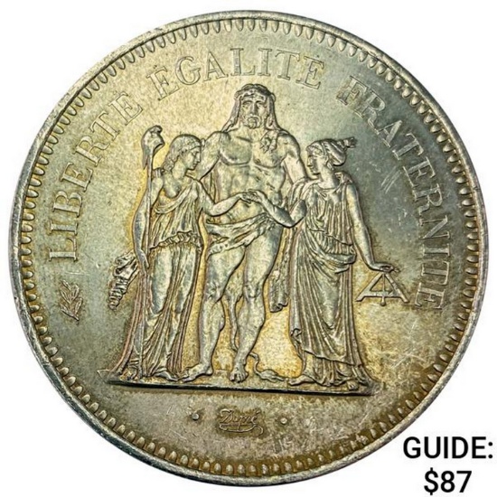 1977 France .8681oz Silver 50 Francs UNCIRCULATED