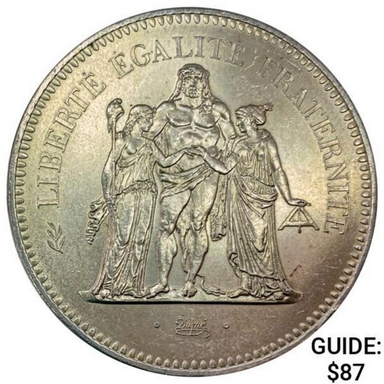 1975 France .8681oz Silver 50 Francs UNCIRCULATED
