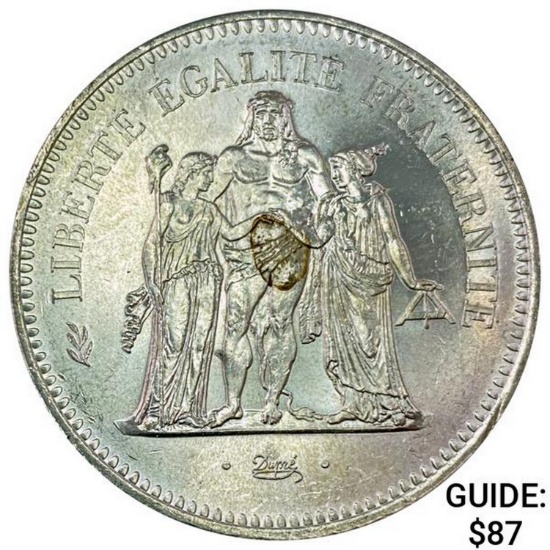 1977 France .8681oz Silver 50 Francs UNCIRCULATED