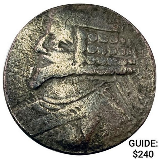 247 BC-224 AD Parthian Silver Tetradrachm NEARLY UNCIRCULATED