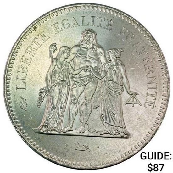 1975 France .8681oz Silver 50 Francs UNCIRCULATED