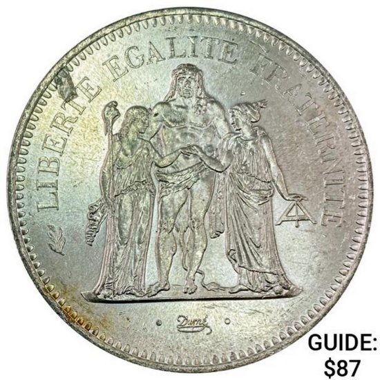 1977 France .8681oz Silver 50 Francs UNCIRCULATED