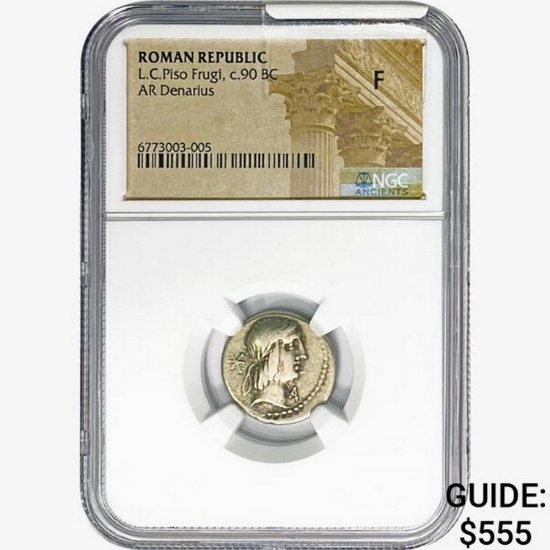 Roman Maximinus I, AD 235-238 Silver Denarius NGC VF