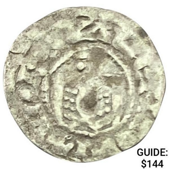 1100-1225 Crusades France Silver Denier NEARLY UNCIRCULATED