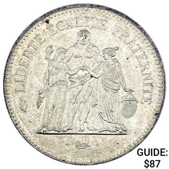 1974 France .8681oz Silver 50 Francs UNCIRCULATED