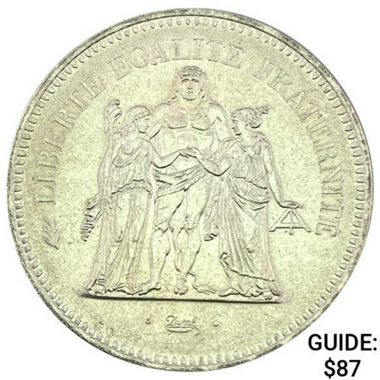 1977 France .8681oz Silver 50 Francs UNCIRCULATED
