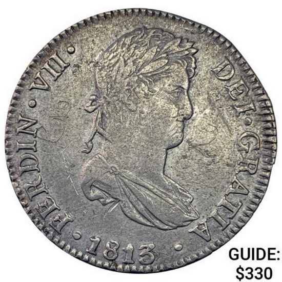 1813 LIMA JP Peru SIlver 4 Reales NEARLY UNCIRCULATED