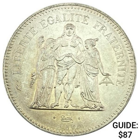 1975 France .8681oz Silver 50 Francs UNCIRCULATED