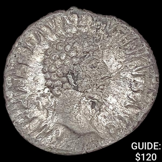 Roman Geta, AD 209-211 Silver Denarius NGC Ch F