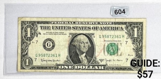 1963 $1 Federal Reserve Note CIRCULATED
