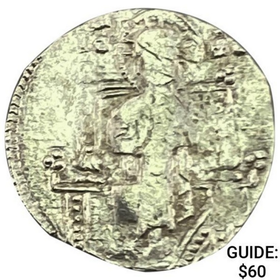 1268-1457 AD Crusades Venice Silver 1/2 Grosso NEARLY UNCIRCULATED