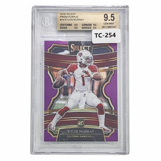 2019 Select Kyler Murray #76 Beckett GEM MT 9.5