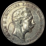 1907-A Prussia Silver 5 Reichsmark CLOSELY UNCIRCULATED