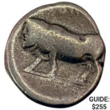 Greece Campania, Hyria Silver Didrachm ABOUT UNCIRCULATED