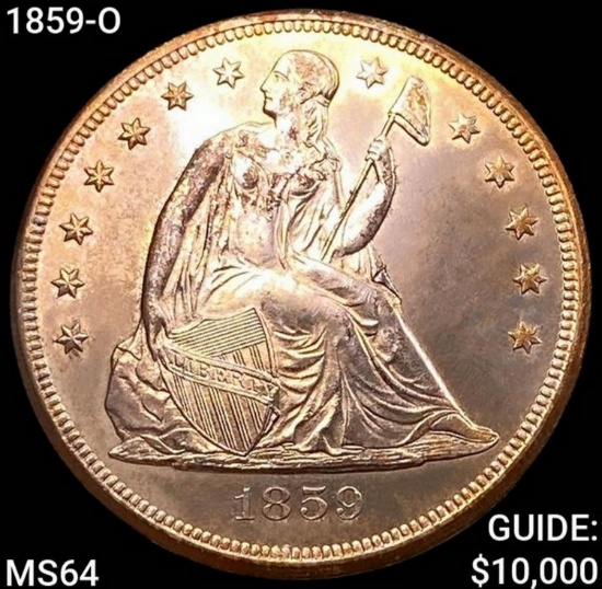 1859-O Seated Liberty Dollar CHOICE BU