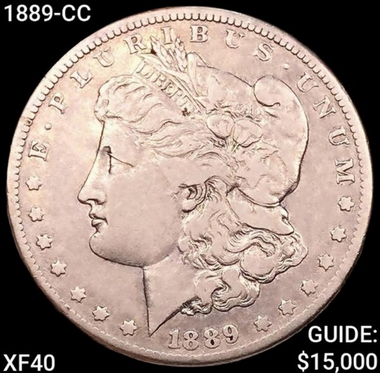 1889-CC Morgan Silver Dollar NEARLY UNCIRCULATED
