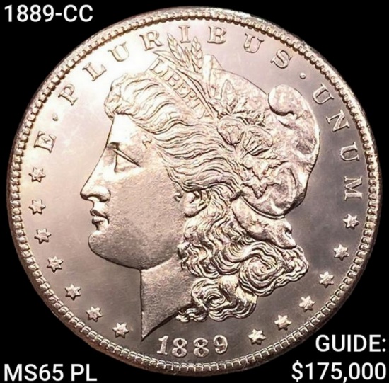 1889-CC Morgan Silver Dollar GEM BU PL