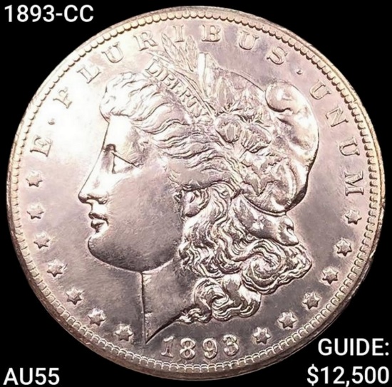 1893-CC Morgan Silver Dollar HIGH GRADE