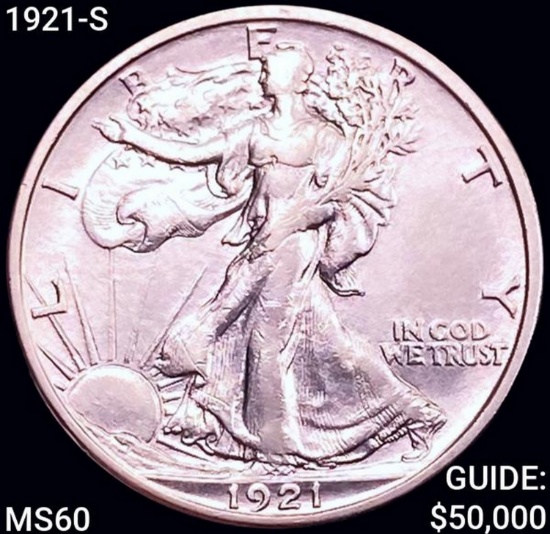 1921-S Walking Liberty Half Dollar UNCIRCULATED