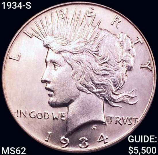 1934-S Silver Peace Dollar