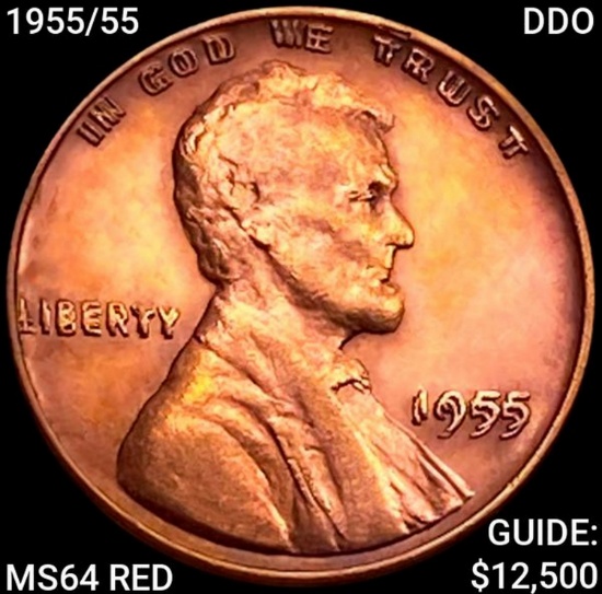 1955/55 DDO Wheat Cent CHOICE BU RD
