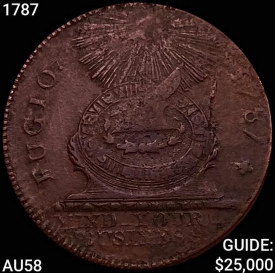 1787 Fugio Cent 'United States' CHOICE AU