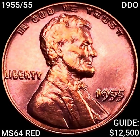 1955/55 DDO Wheat Cent CHOICE BU RD
