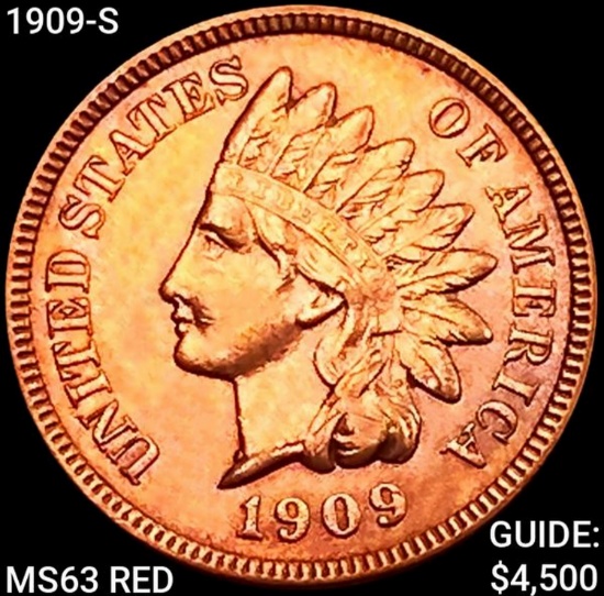 1909-S Indian Head Cent CHOICE BU RD