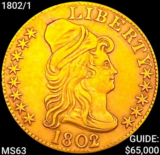 1802/1 $5 Gold Half Eagle CHOICE BU