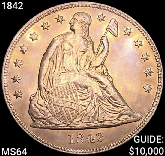 1842 Seated Liberty Dollar CHOICE BU