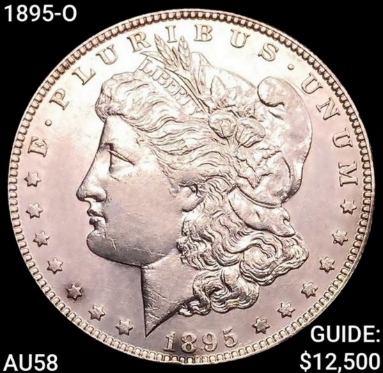 1895-O Morgan Silver Dollar CHOICE AU