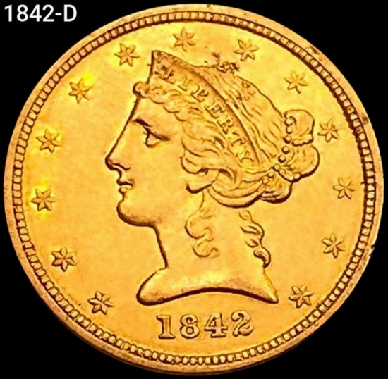 1842-D $5 Gold Half Eagle